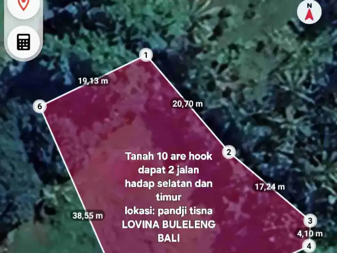 BUC, dijual TANAH 10 ARE cck utk villa dkt LOVINA DOLPIN Buleleng Bali - Image 3 of 10