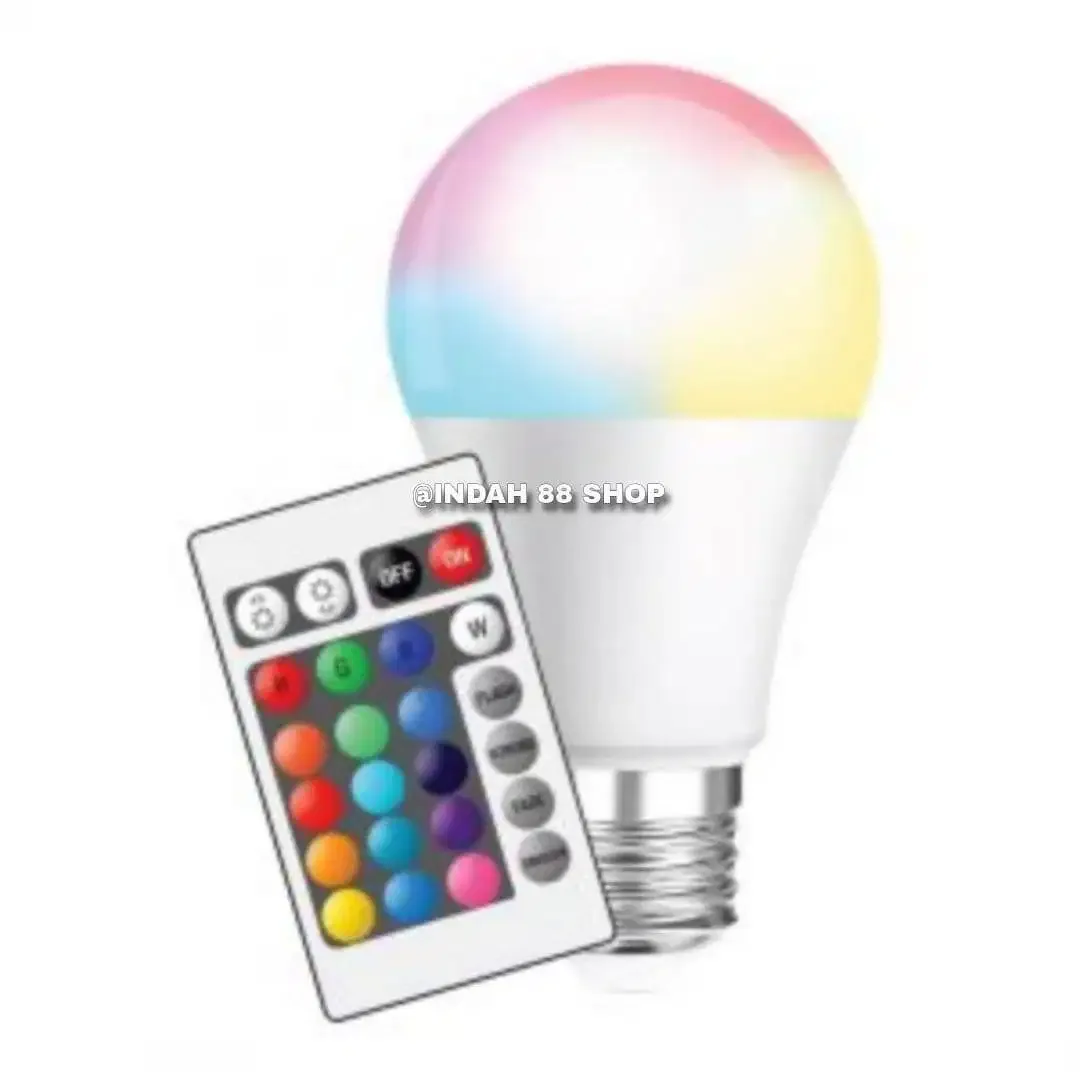 Bola Lampu LED RGB Visero / Bohlam Warna LED + Remote - Image 1 of 1