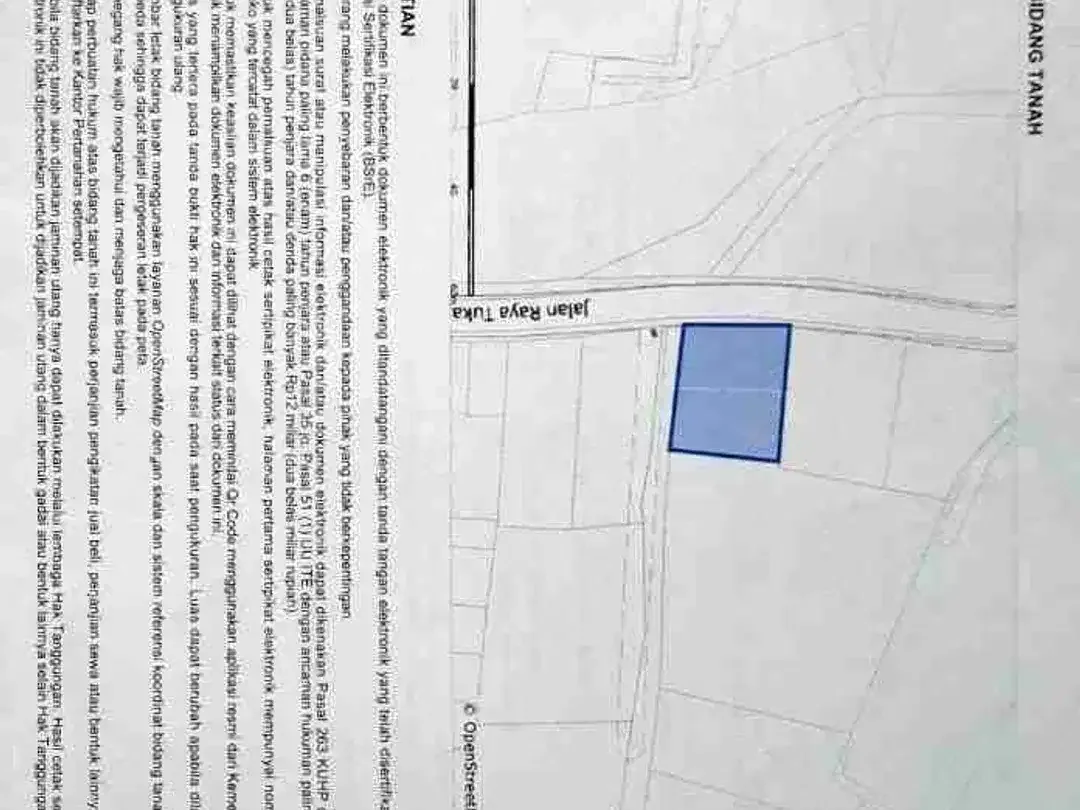 DI JUAL TANAH PINGGIR JLN UTAMA ISI BANGUNAN RUMAH LAMA HITUNG JUAL TANAH SAJA - Image 6 of 6