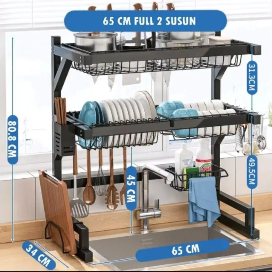 Rak piring di atas Wastafel UK 65 cm 2 susun - Image 1 of 2