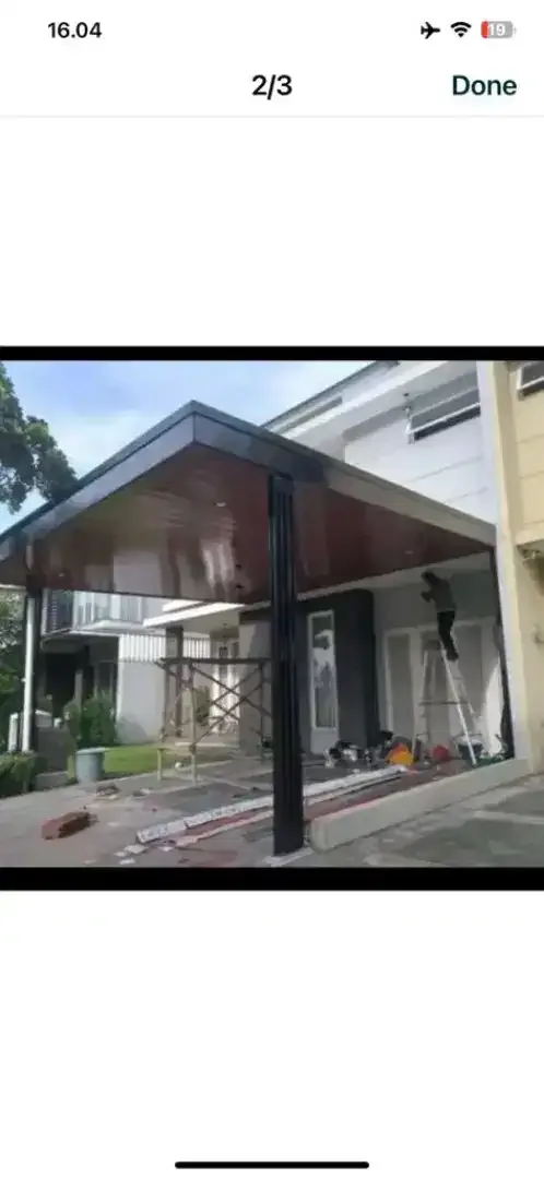 Kanopi, Canopy besi hollo, rangka baja ringan,plafon pvc - Image 3 of 10