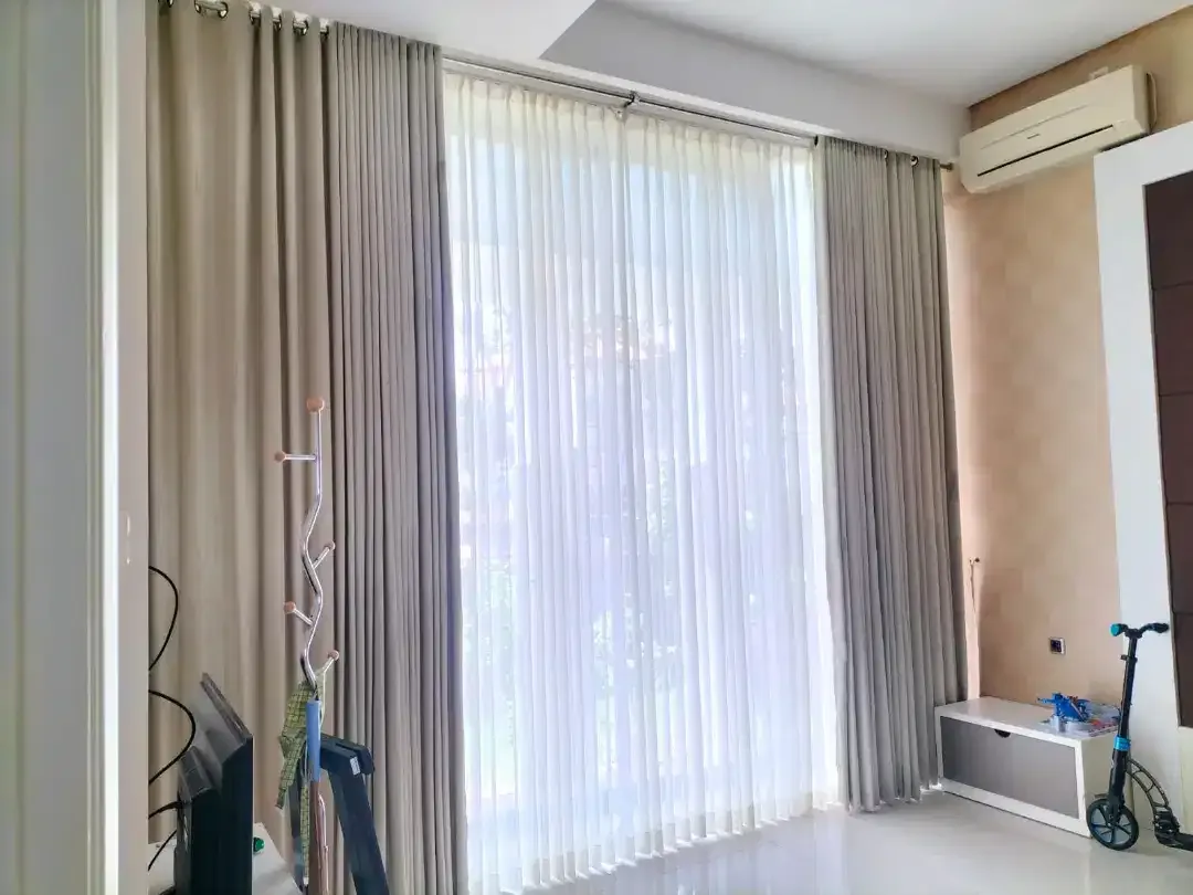 Curtain Gorden Korden Blackout Polos untuk Villa Hotel - Image 6 of 9