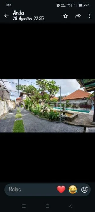 Di Jual Tanah Bonus Bangunan Lokasi Intan Permai Kerobokan Kuta Utara Sangat Dekat ke Seminyak dan Petitenget - Image 1 of 4