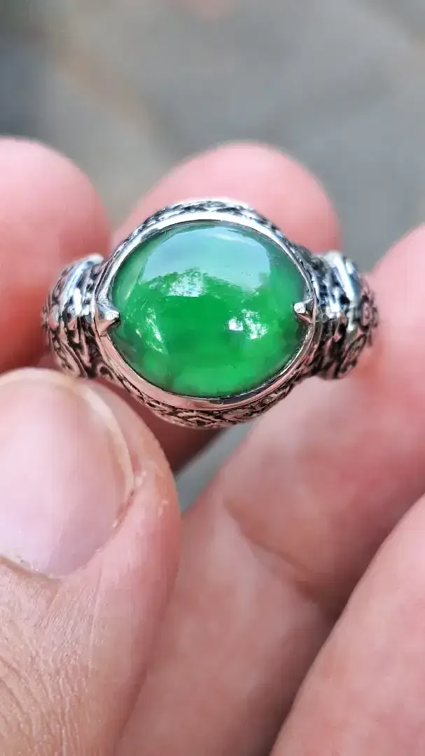Jadeite jade type A / Natural giok burma - Image 1 of 5