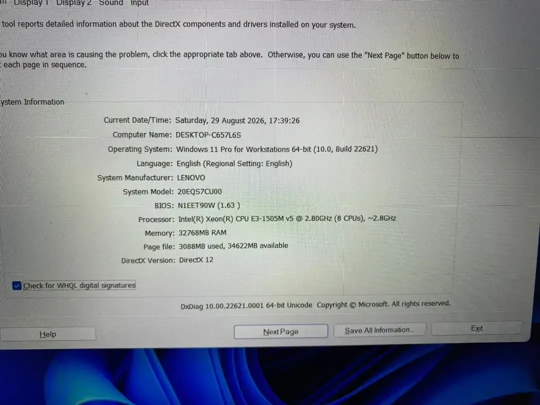 Lenovo ThinkPad P50 Intel Xeon Ram 32GB SSD 512GB Nvidia 4G Mulus - Image 10 of 10