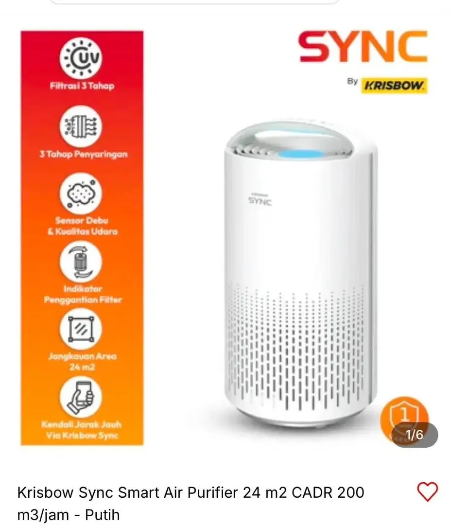 Krisbow Sync Smart Air Purifier -wifi - Image 2 of 5