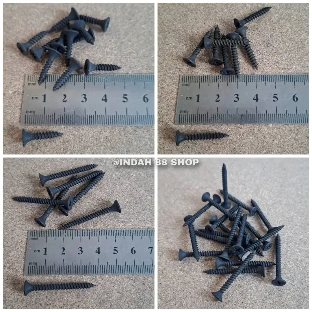 Baut Sekrup Gypsum Baja / Baut Sekrup Kayu Drywall Screw Hitam - Image 2 of 2