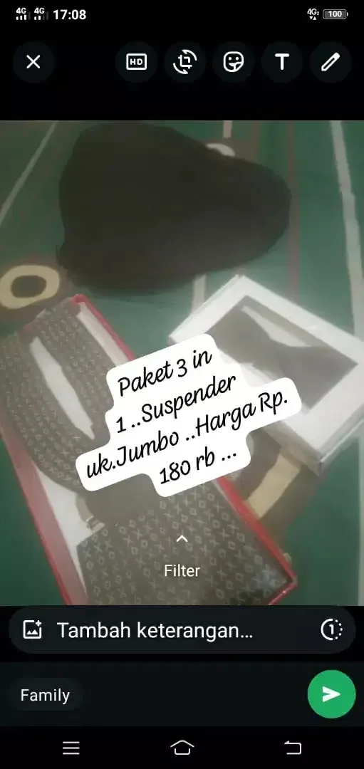 Suspender + Dasi kupu + Topi Pria Wanita dewasa - Image 3 of 5