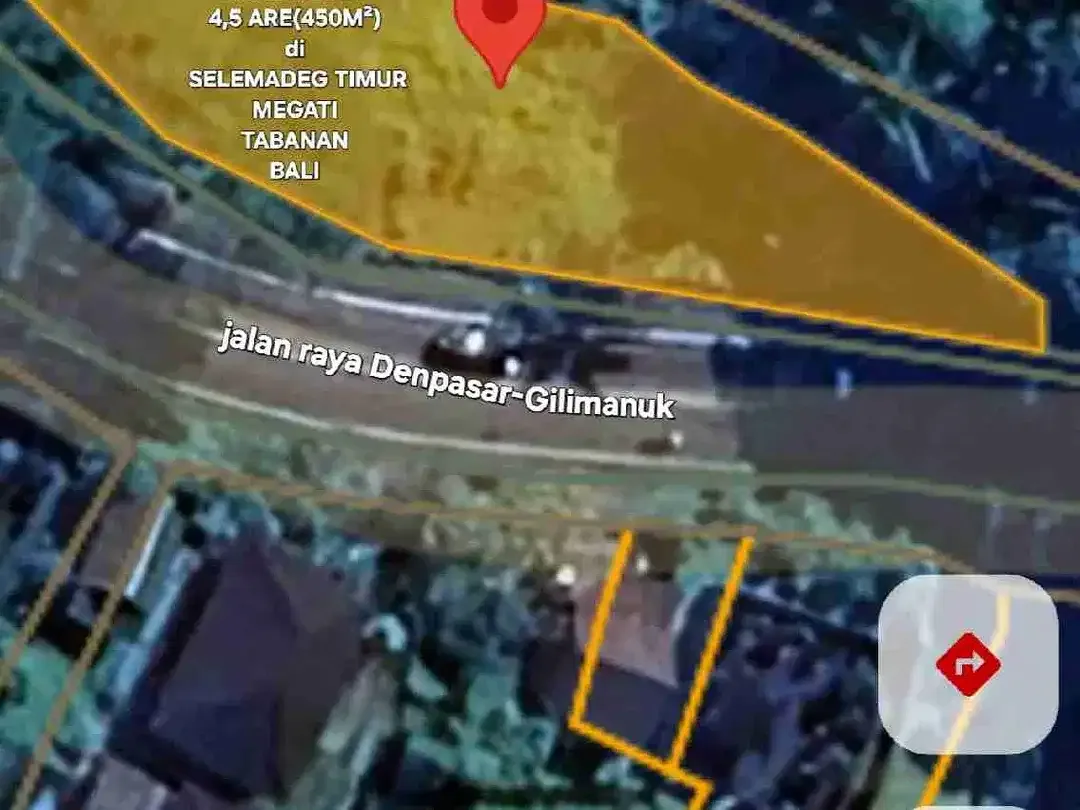 Dijual tanah 4,5are cocok utk bisnis/Ruko / usaha di jalan raya Selemadeg timur Tabanan Bali - Image 8 of 10