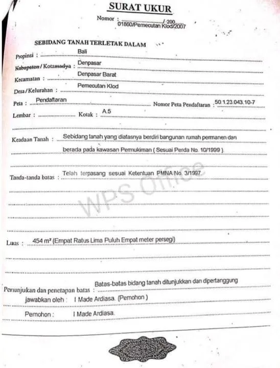 Tanah Premium Langka Zona Merah Jl Utama Imam Bonjol, Denpasar - Image 1 of 4