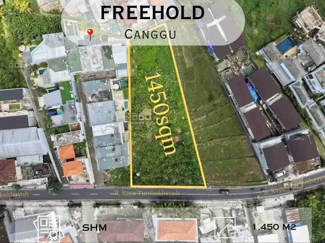 Dijual Tanah Komersil Zona Pink Di Canggu Bali - Image 1 of 4