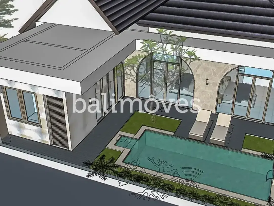 Villa Dua Kamar Tidur yang Belum Dibangun di Tepi Pantai Sanur - Image 8 of 10