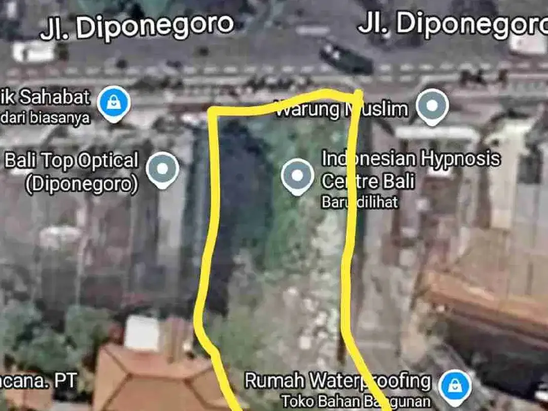 Tanah Komersial Jalan Diponegoro Pusat Kota Denpasar - Image 1 of 10