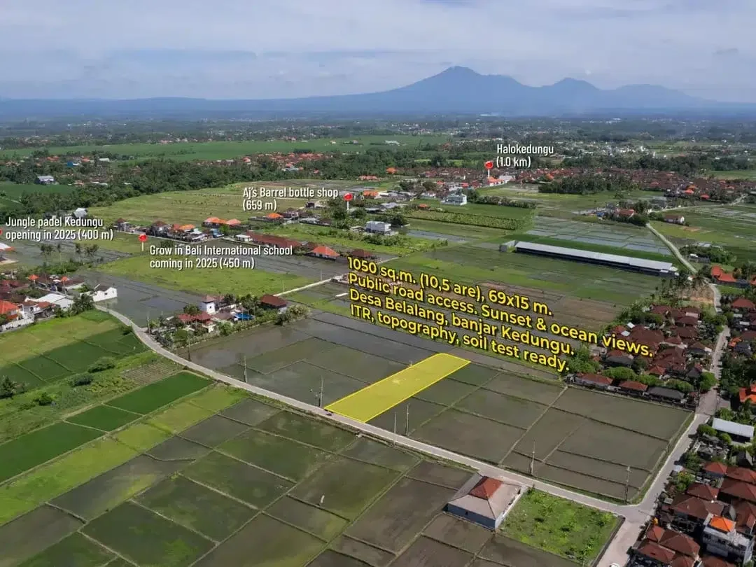 Leasehold Land for Sale in Kedungu, Tabanan – From IDR 17 Million/Are/Year - Image 2 of 6