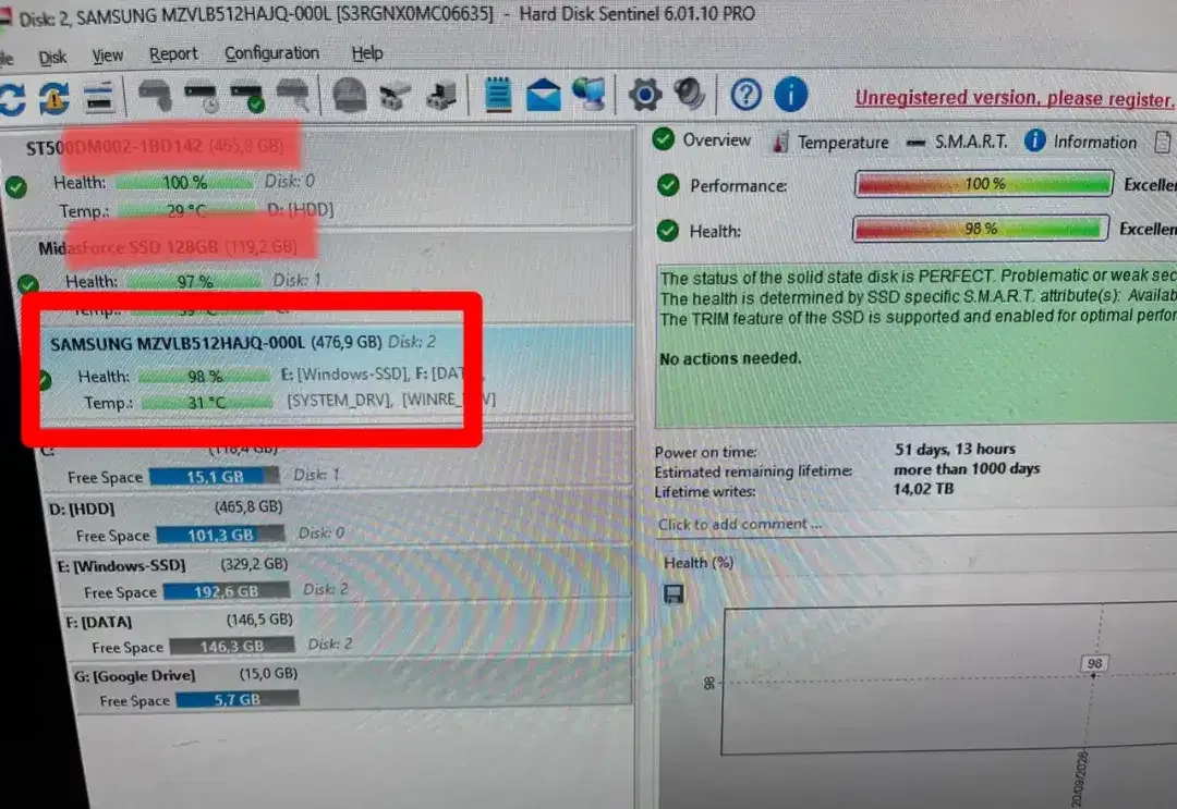 Dijual SSD nvme Samsung Pabrikan Copotan Laptop kapasitas 512 gb - Image 2 of 2