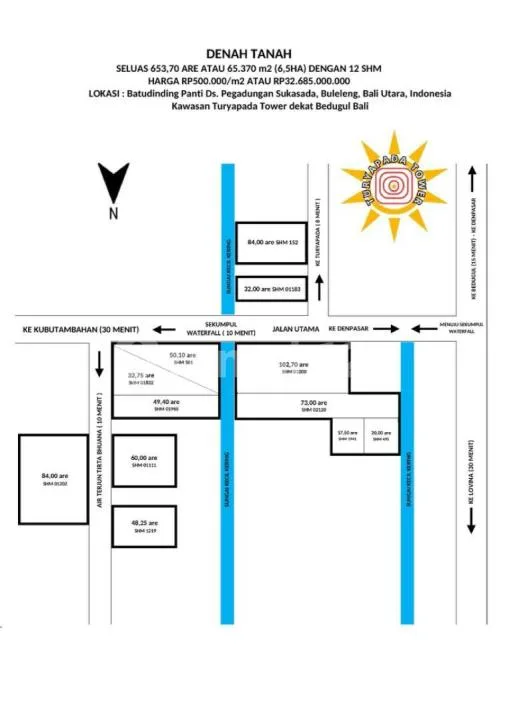 Dijual Tanah 6,5 Ha - Bali Utara - Image 3 of 3