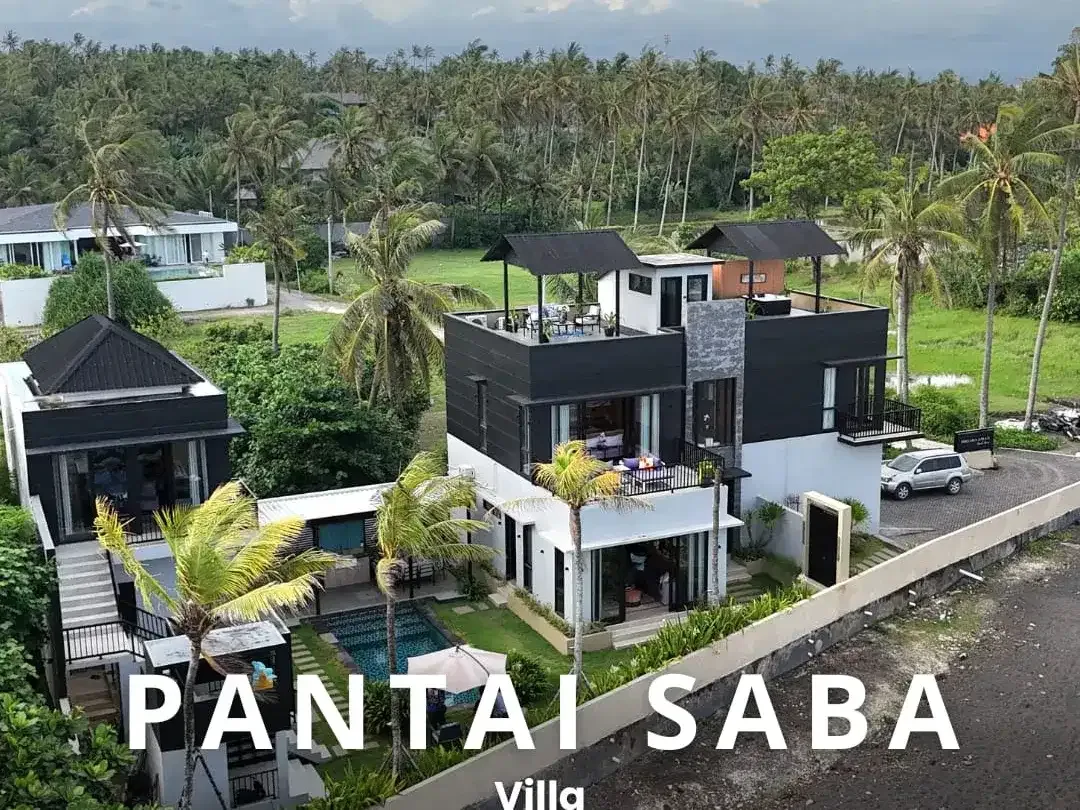Villa Tepi Pantai Saba Gianyar Bergaya Modern Tropical Bangunan Baru - Image 1 of 10