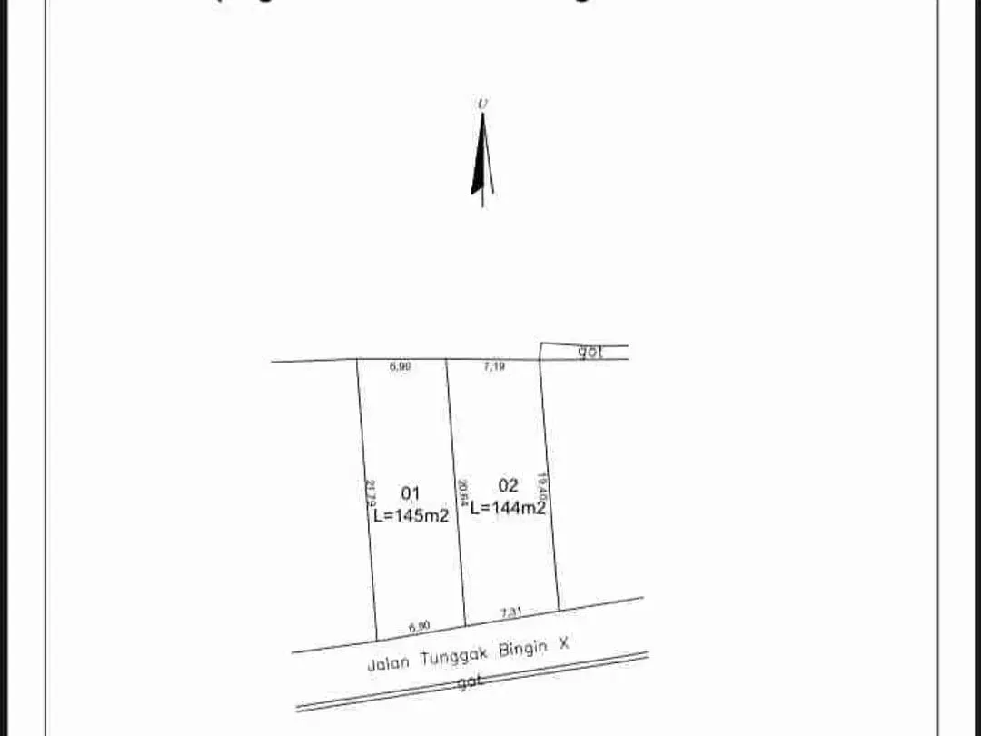 Jual Tanah Zona Kuning luas 144m/1.44are lokasi area jl Batur Sari dekat pantai sanur area investasi.kkli - Image 6 of 6