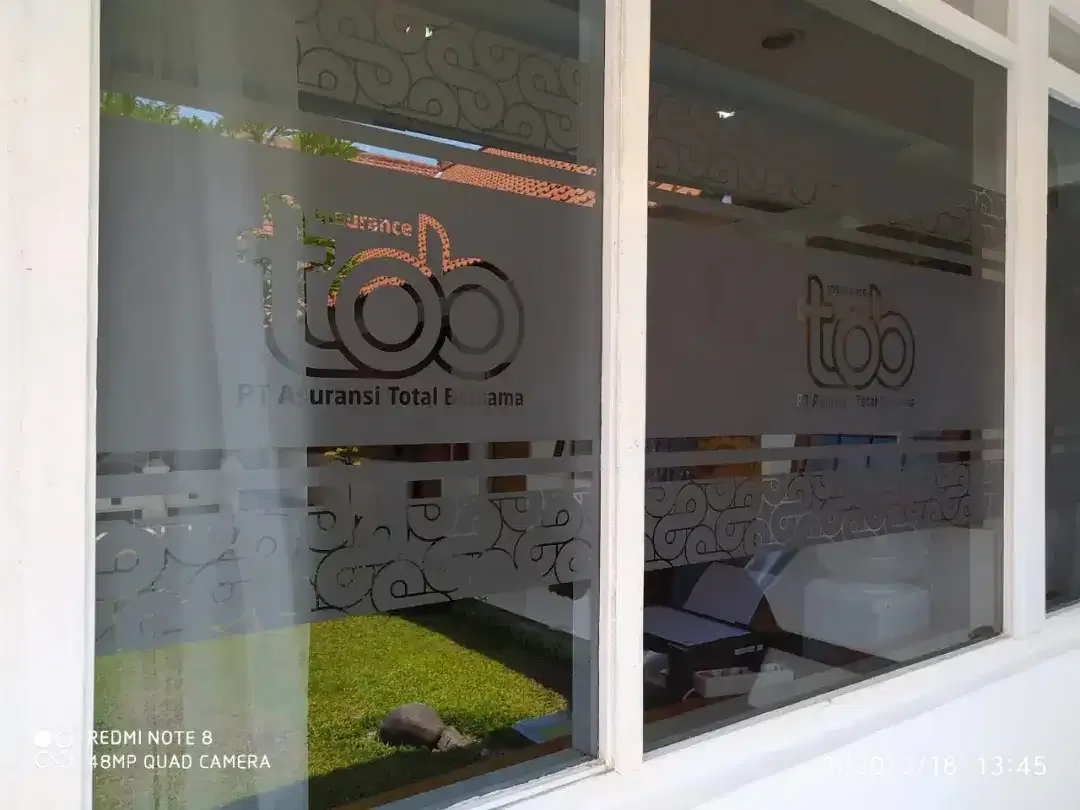 Papan nama neon box huruf timbul stiker sandblast riben dll - Image 2 of 3