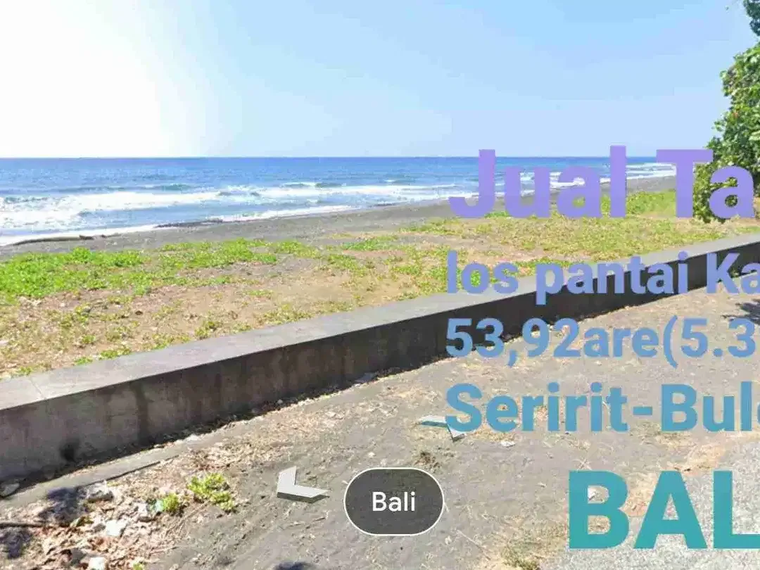 BEACHFRONT LAND for sale Jual tanah 53,92are di TEPI PANTAI Kalisada Buleleng Bali - Image 5 of 10