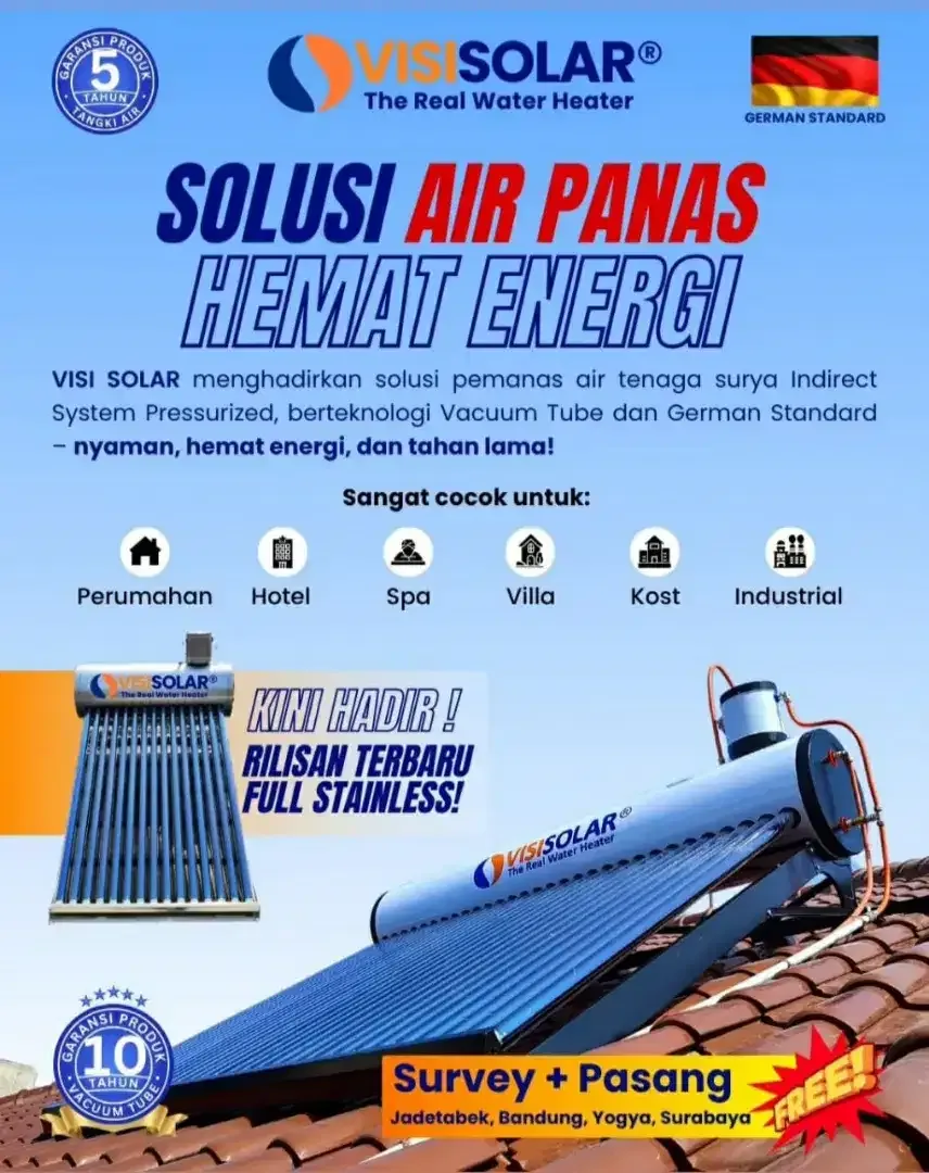 WATER HEATER SOLAR PEMANAS AIR - Image 6 of 10