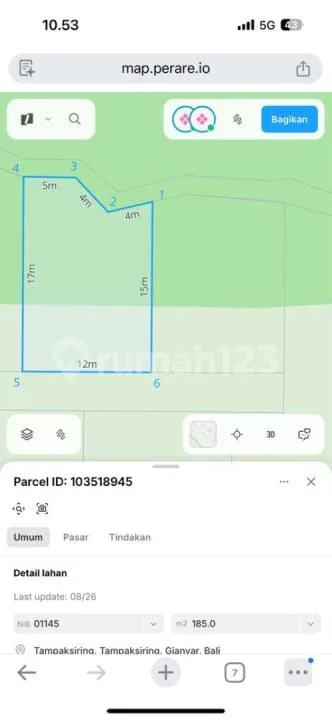 Dijual Tanah Strategis - Timur Ubud Lingkungan Vila dan Resto - Image 3 of 4
