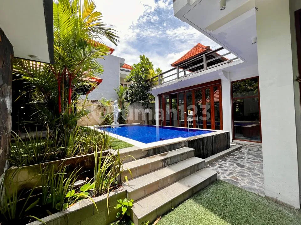 Modern Villa With Natural Wood Accent Furnished In Sanur Denpasar Bali - Image 1 of 4