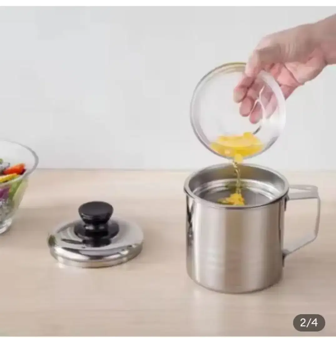 Oil Pot Saringan Tempat Minyak Goreng Stainless Steel 1,3 L - Image 5 of 6