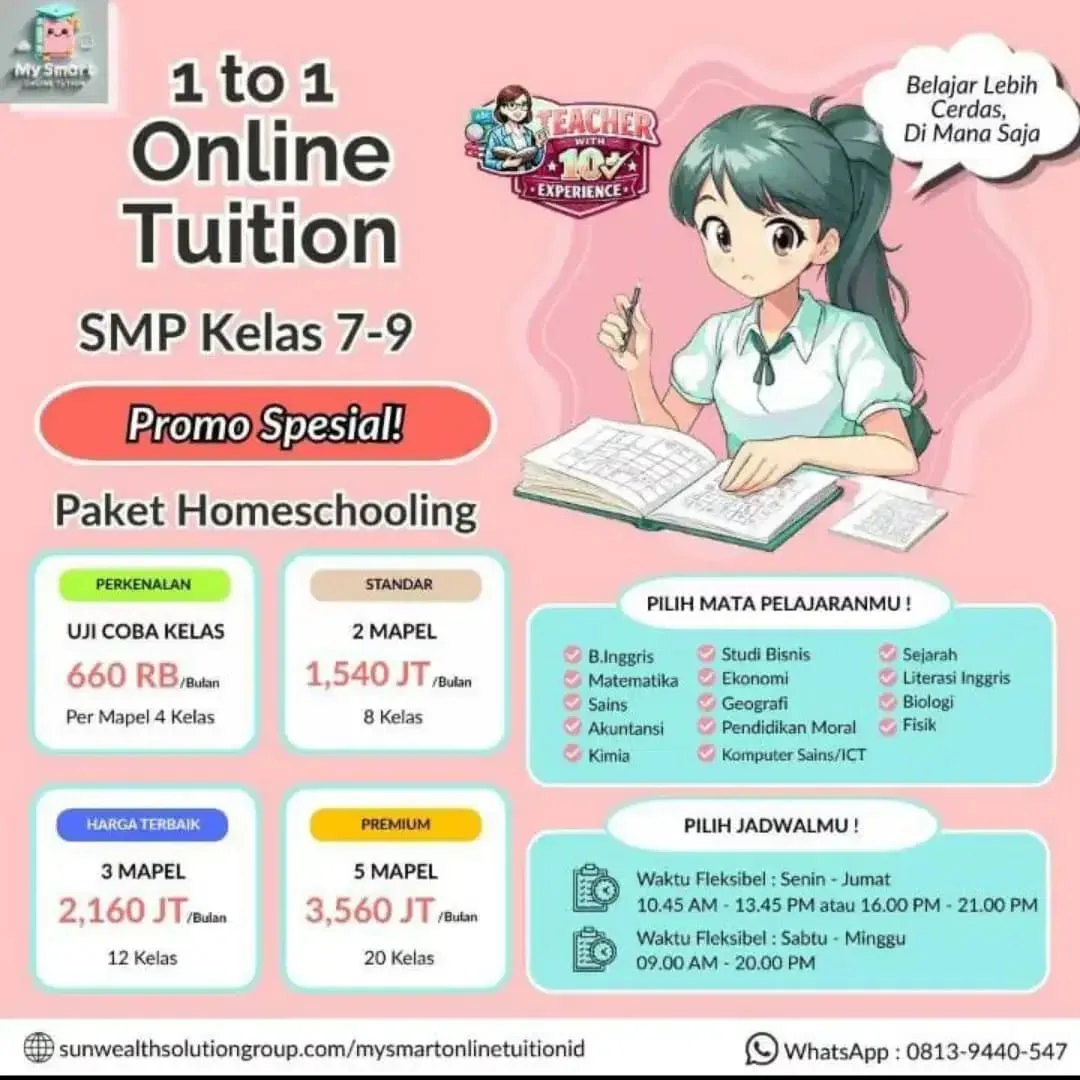 Les Online Privat Murah SD SMP SMA | Mapel Lengkap - Image 3 of 6