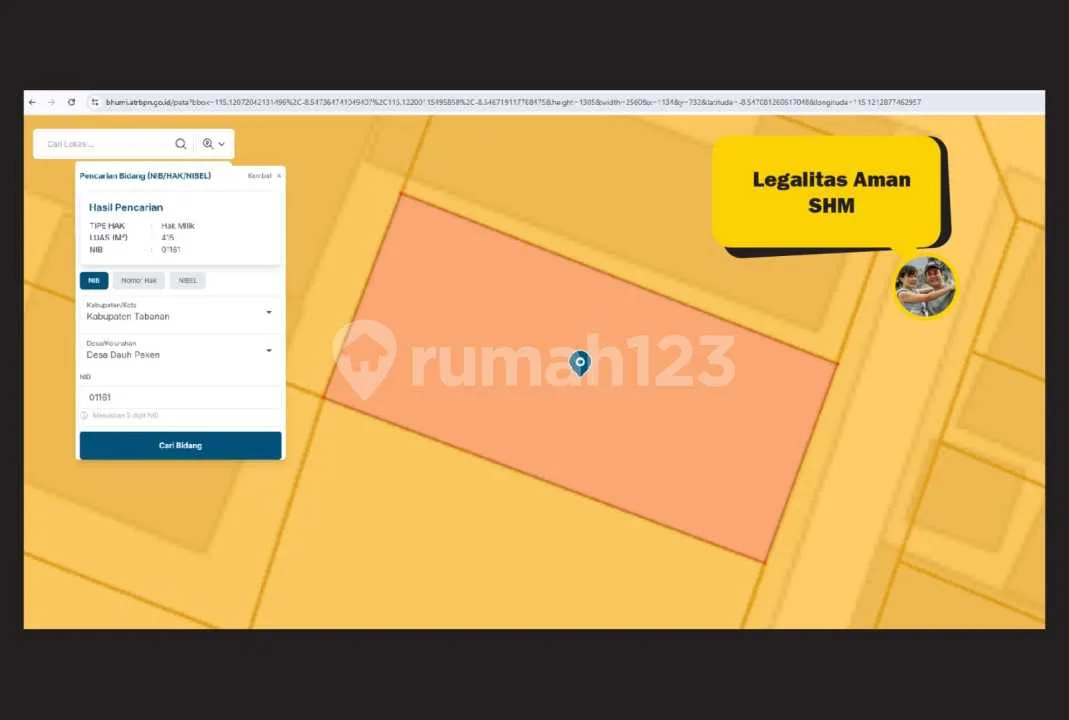 Tanah 4,15 Are Dijual di Tabanan - Lokasi Premium Dekat Jalan Raya, Rs, Sekolah, 30 Menit ke Canggu & Pantai - Image 2 of 4