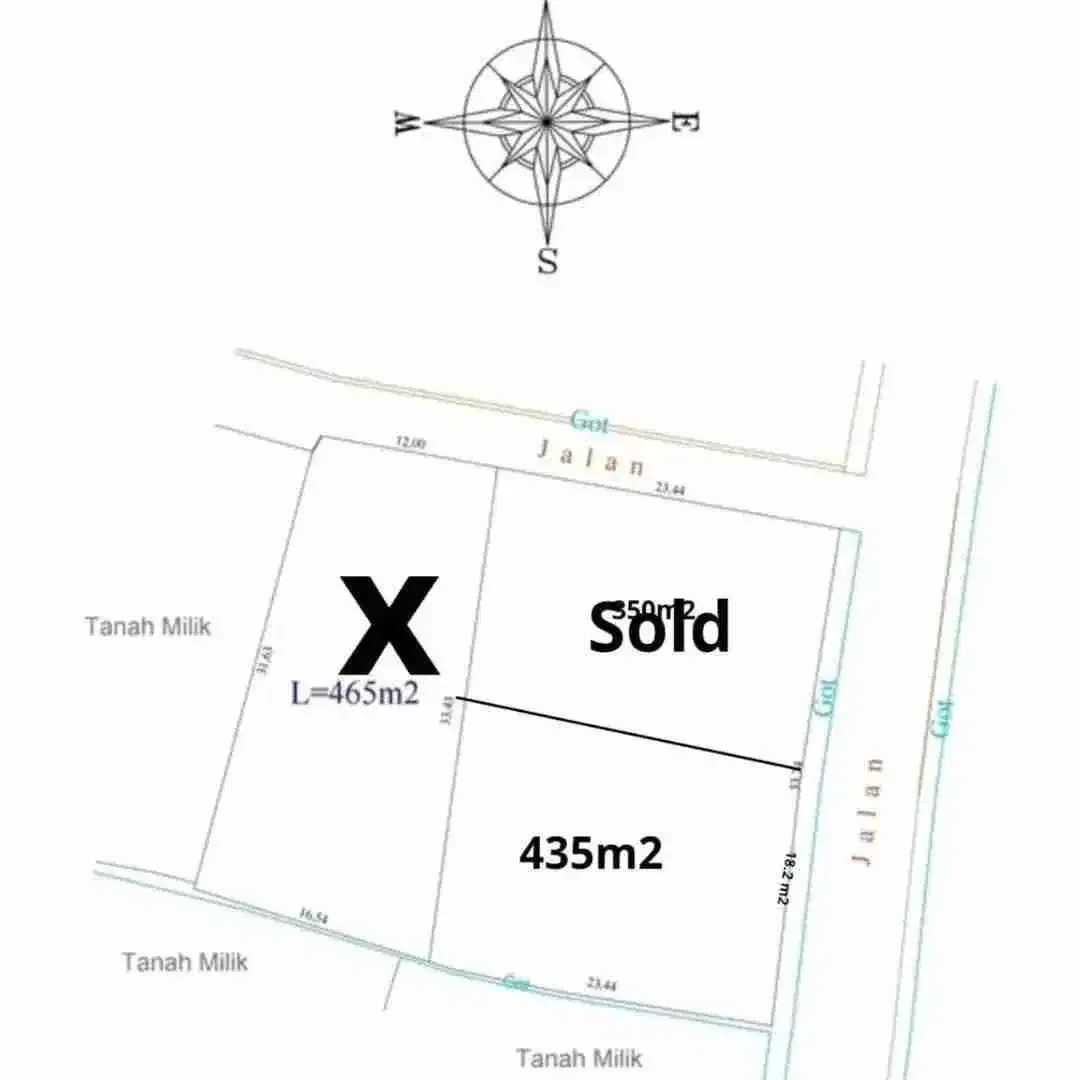 DIJUAL TANAH JALAN UTAMA CANGGU KAYUTULANG UTARA - Image 2 of 2