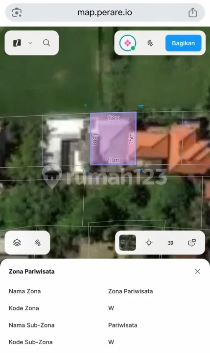 Dijual Tanah Bonus Rumah Lokasi Premium Ubud Lokasi Strategis - Image 1 of 4