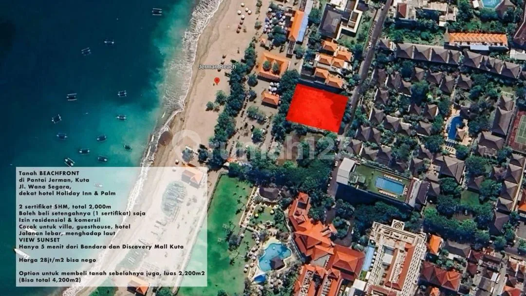 Beachfront Land For Sale - Pantai Jerman, Kuta - Image 1 of 4