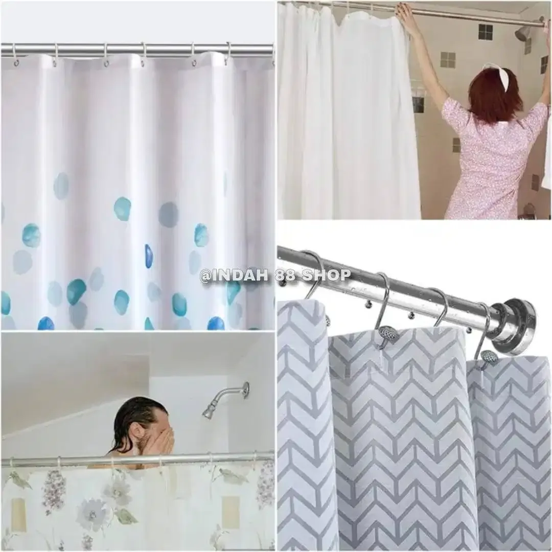 Tiang Flexible Stainless Premium / Tiang Tirai Tanpa Paku - Image 1 of 1