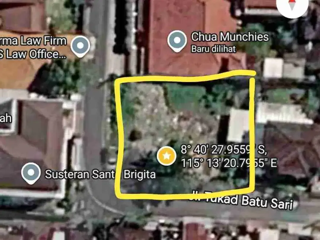 Tanah Premium 450 m² Dekat Lapangan Puputan Renon - Image 2 of 9