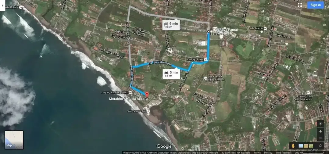 TANAH SUPER PREMIUM TEPI LAUT AREA PANTAI BERAWA - Image 2 of 5