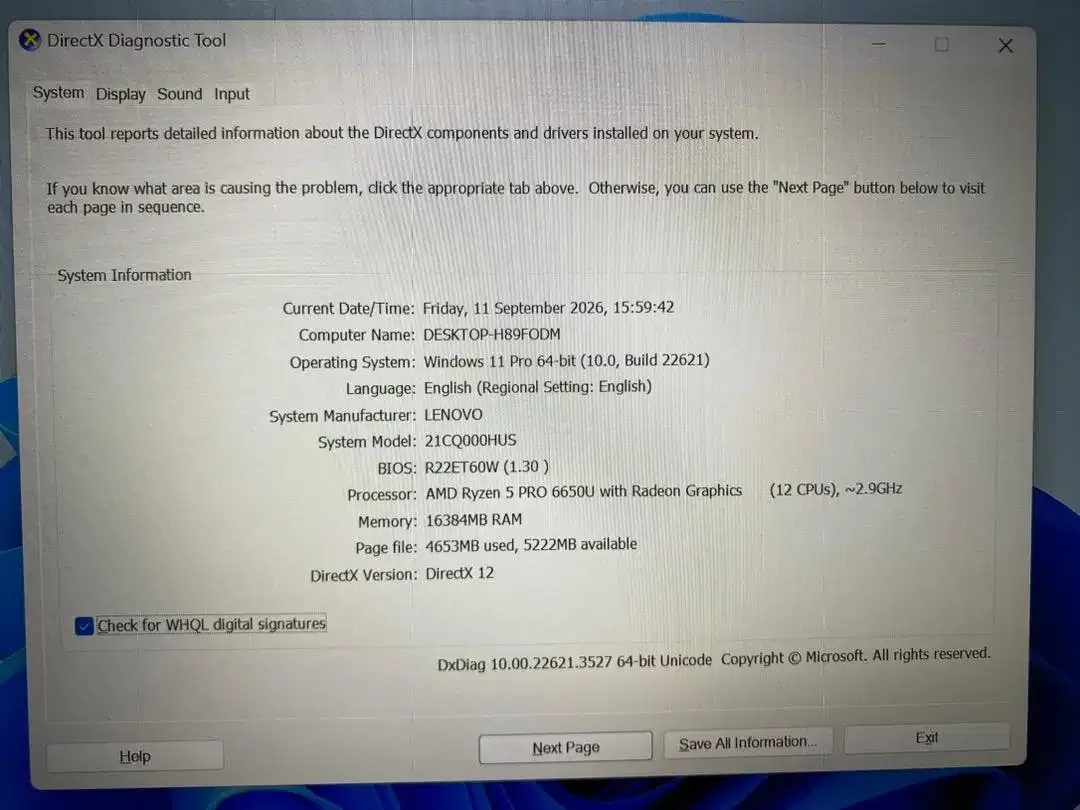 Lenovo ThinkPad T14S G3 Ryzen 5 PRO 6650U Ram 16GB SSD 512GB SlimMulus - Image 9 of 10