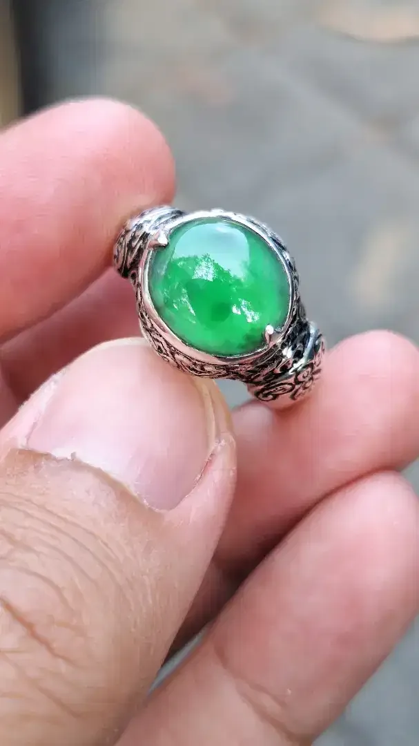 Jadeite jade type A / Natural giok burma - Image 2 of 5