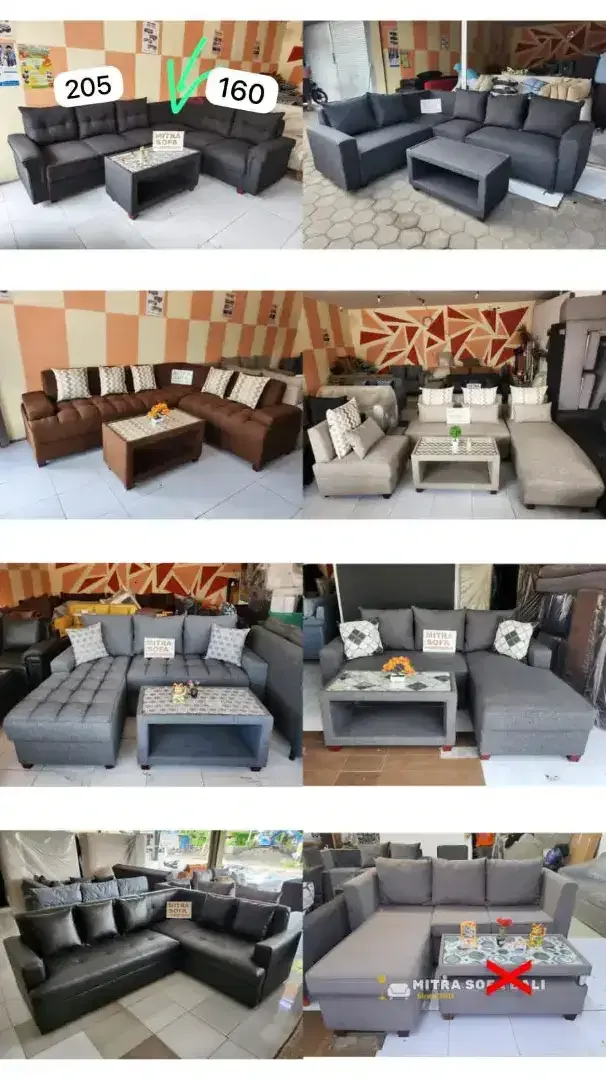 Sofa Single 150cm + 2 Puf + Meja Tamu, Terima Servis & Cash Kredit - Image 8 of 9