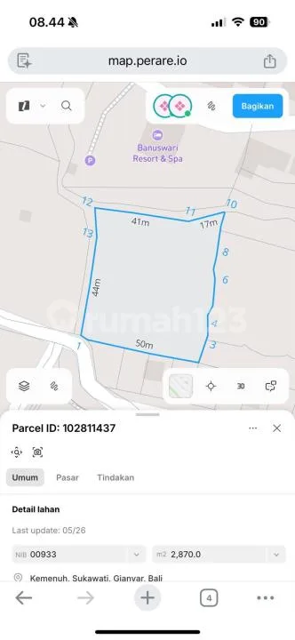 Di Jual Tanah Murah di Kawasan Kemenuh Dekat Ubud - Image 3 of 4