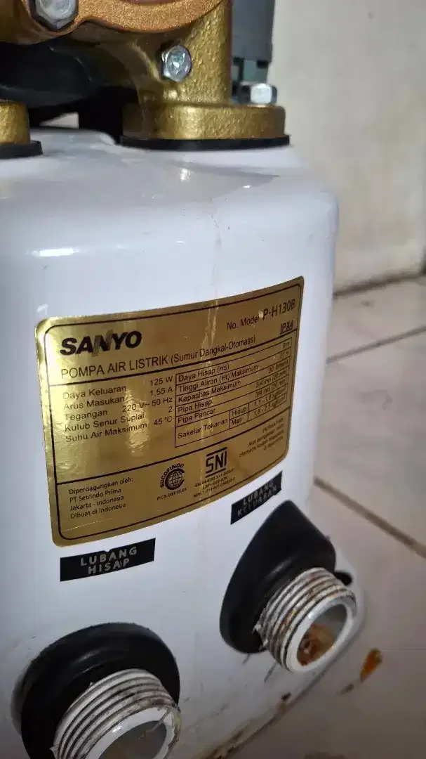 Dijual pompa air sumur bor  sanyo ph-130B - Image 3 of 4