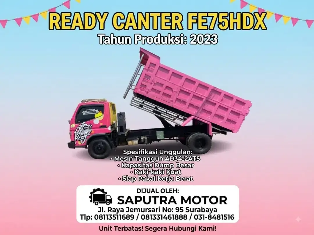 Truk Canter FE75HDX Th2023 Dump Truk - Image 1 of 10