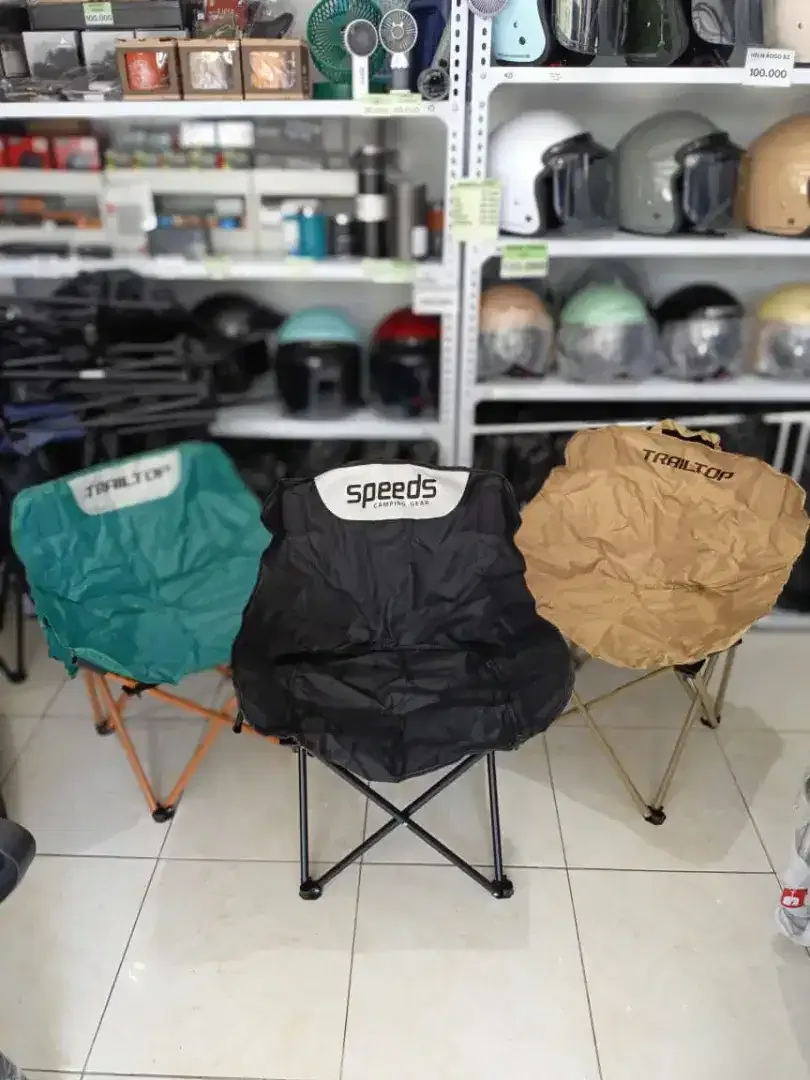 130rb BARU-Kursi Lipat Bulat camping/mancing/gunung UK.46x49x68cm - Image 4 of 7