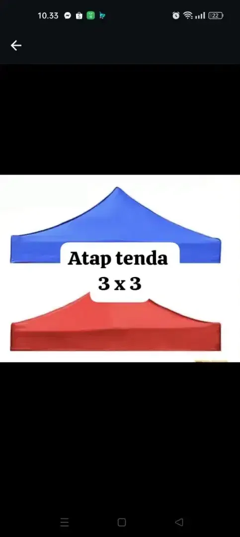 Kain tenda/atap tenda - Image 1 of 2