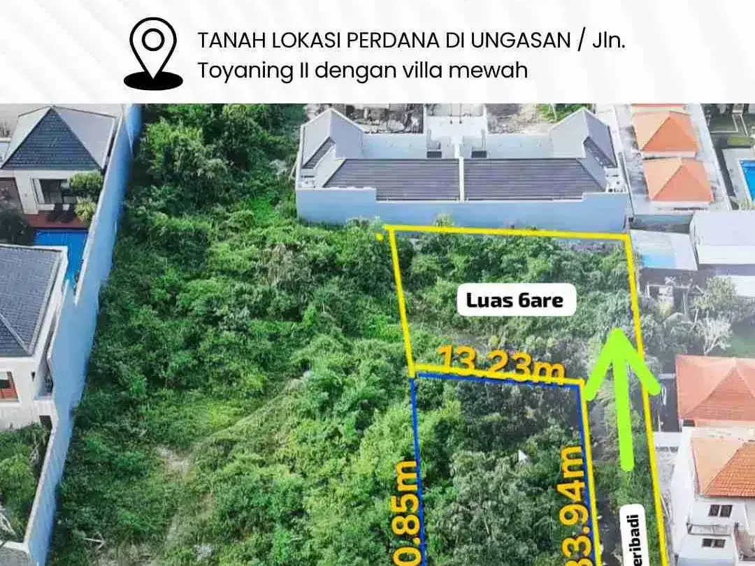 TANAH LOKASI PERDANA DI UNGASAN / Jln. Toyaning II dengan villa mewah - Image 1 of 4