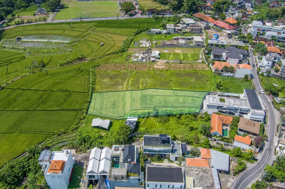 12.9 Are of Land with Rice-Field Views — Tumbak Bayuh, near Pererenan - Image 2 of 4