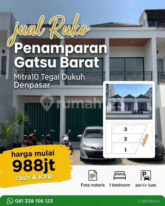 Jual Ruko Murah Penamparan Tegal Dukuh Gatsu Barat Denpasar Bali - Image 1 of 4