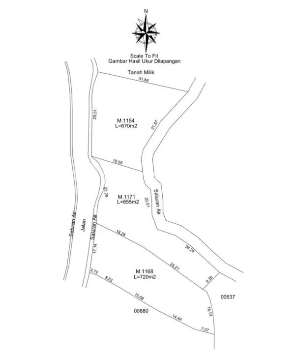 Tanah Murah Dekat Pantai Pasir Tabanan 2045 M2 Hrg Idr 1,5 Jt/M2 - Image 4 of 4