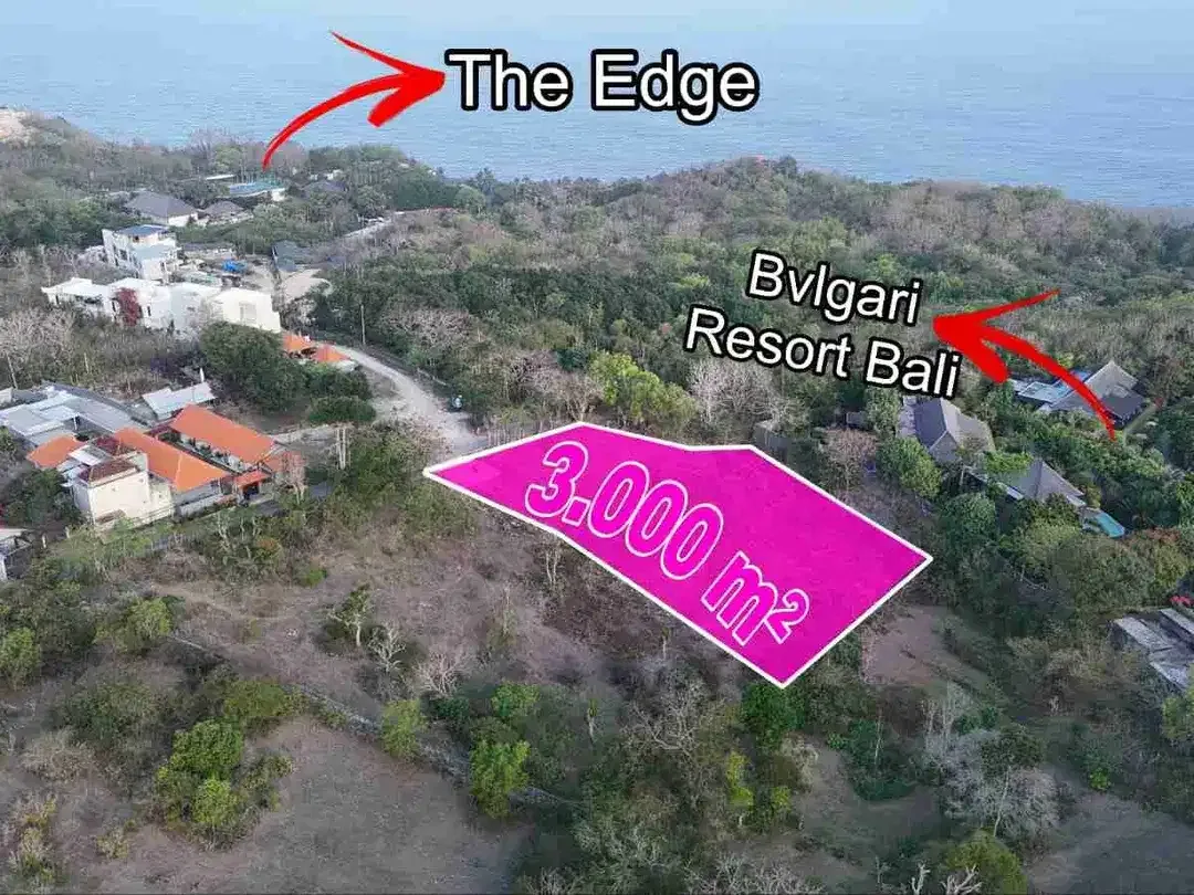 Tanah Premium Samping Bulgari & The Edge Pecatu Bali - Image 1 of 9