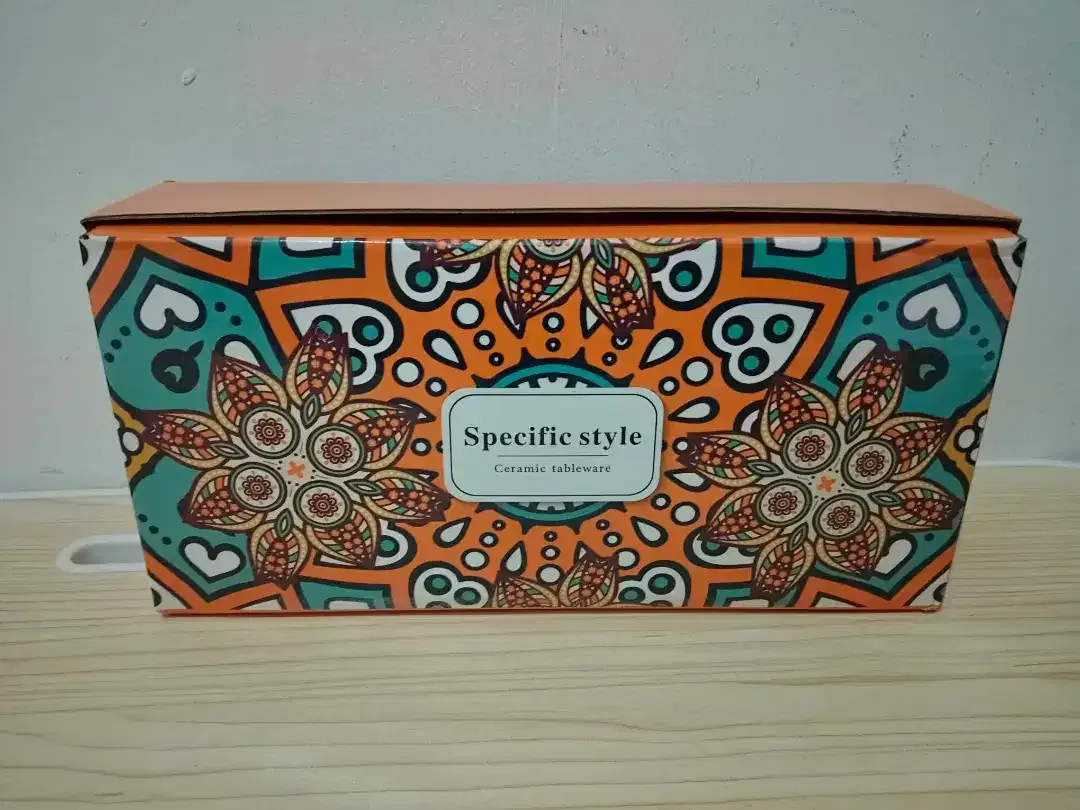 Mangkuk set premium Bahan keramik tebal(mangkok 2+4 sumpit)box hampers - Image 4 of 4
